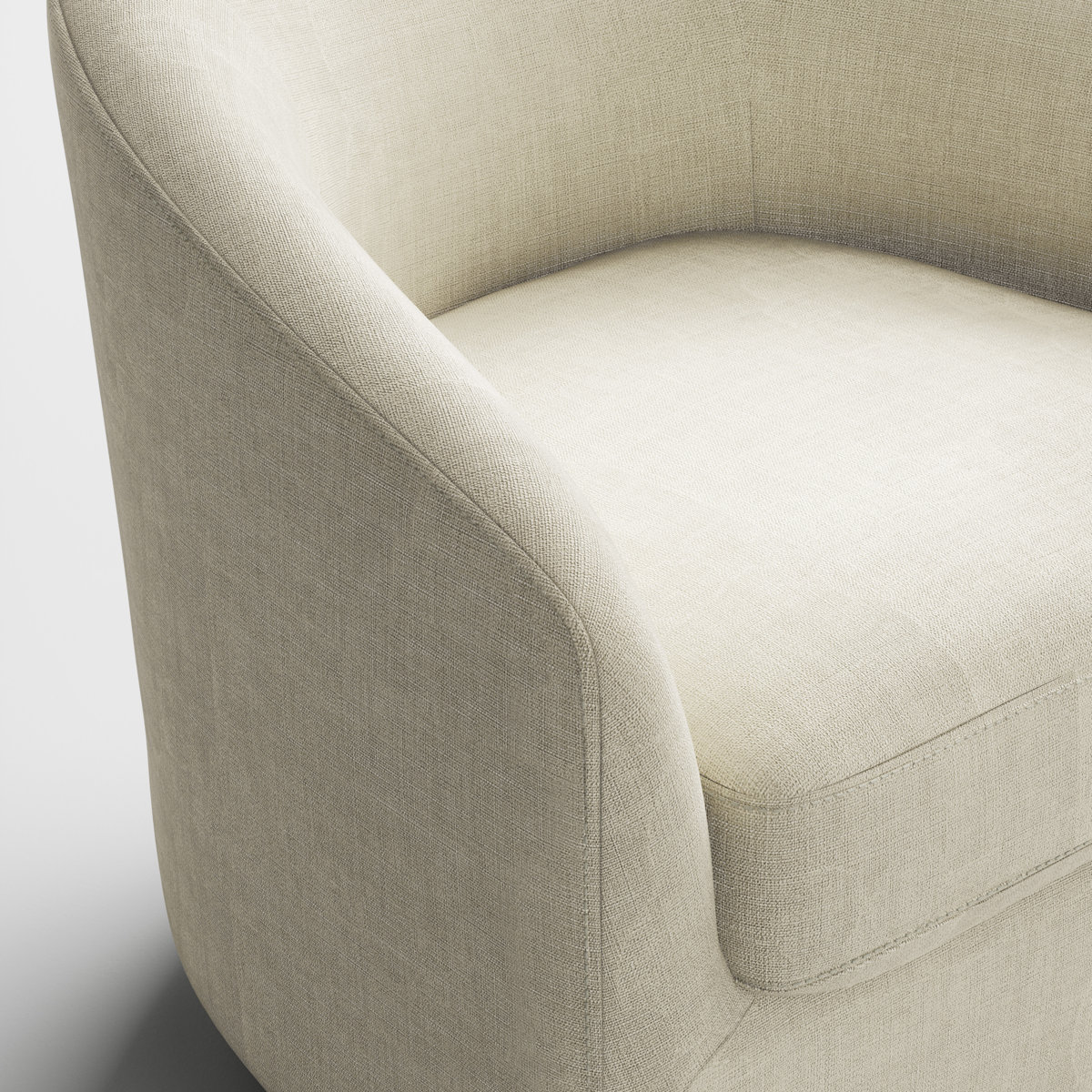 Bennett Upholstered Swivel Barrel Chair